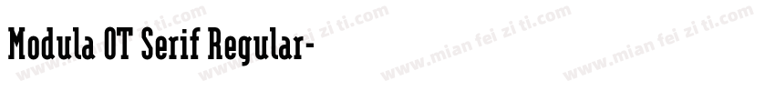 Modula OT Serif Regular字体转换
